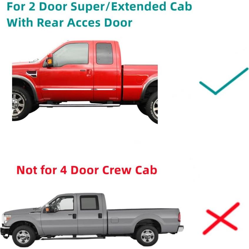 Ventana de vidrio trasera izquierda Ford F250 F350 F450 F550 1999-2016