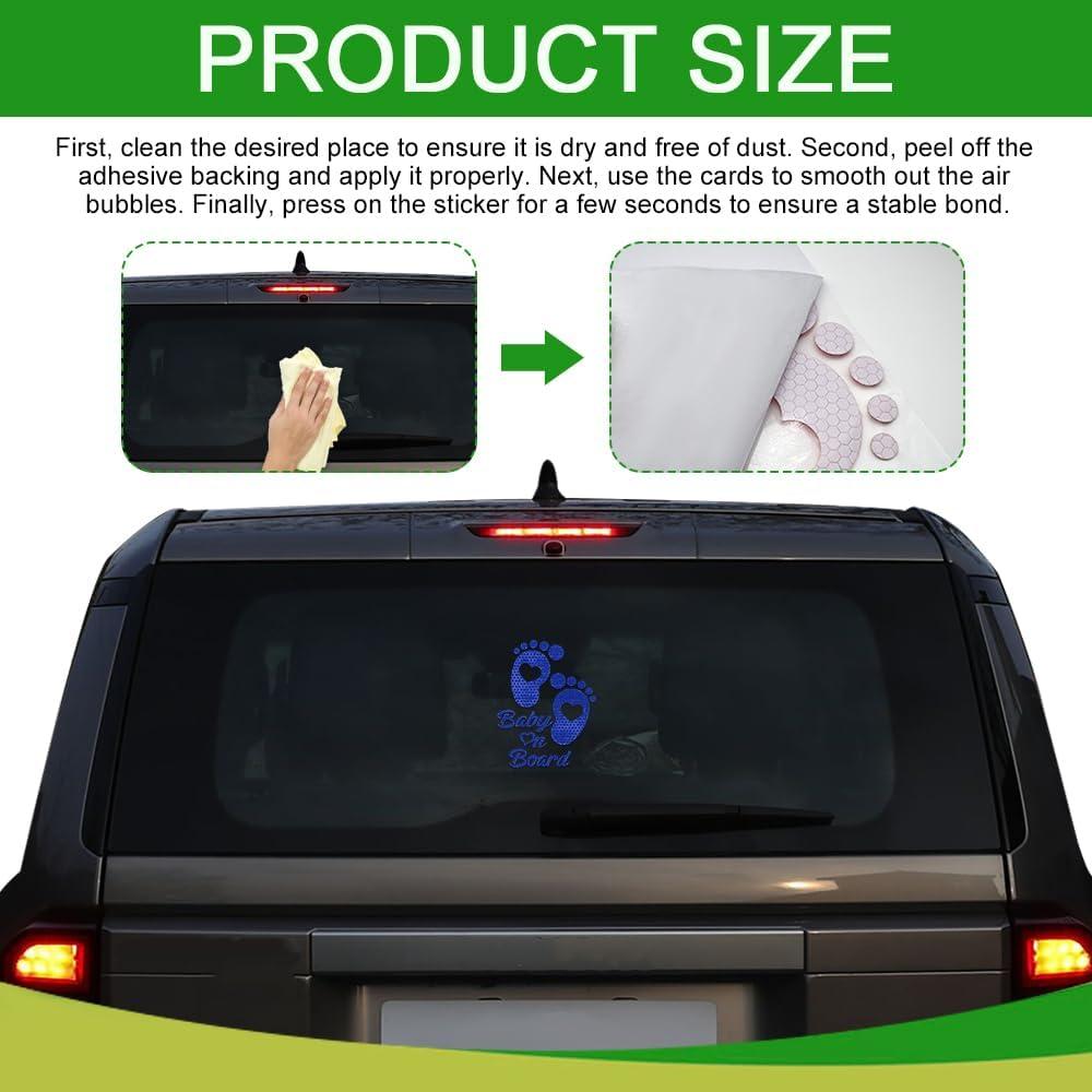 Pegatina Reflectante Baby on Board HQRNYP Azul 15.5x20cm