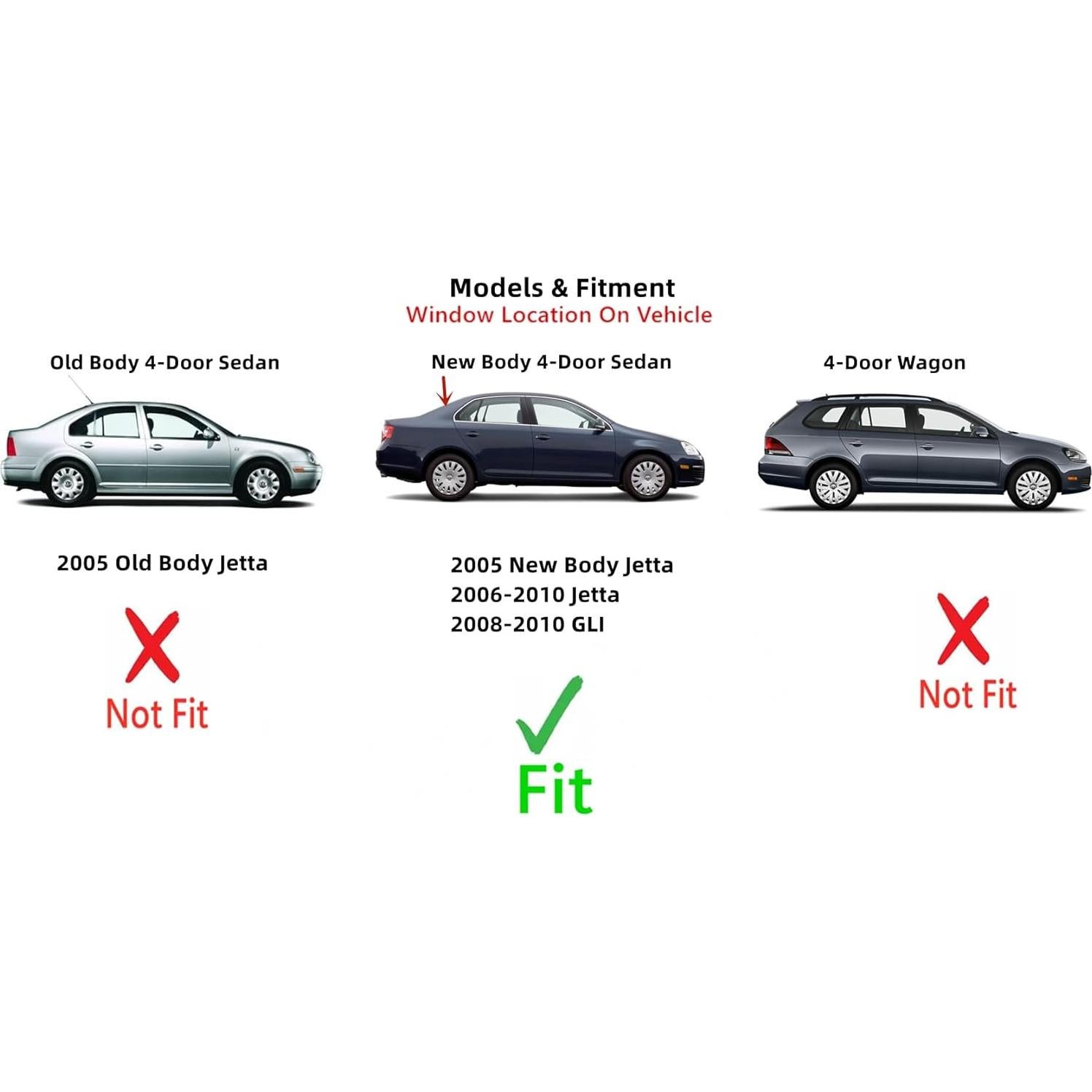 Cristal Trasero Calentado NAGD para Volkswagen Jetta 2005-2010