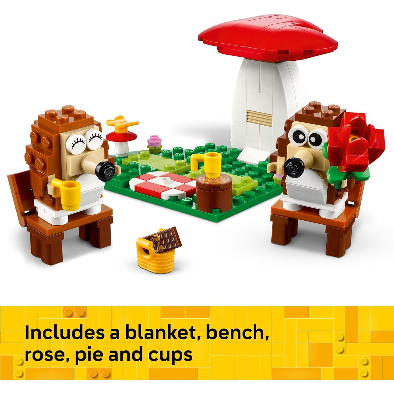 LEGO Cita de Picnic de Erizo 40711 - Juguete 166 Piezas
