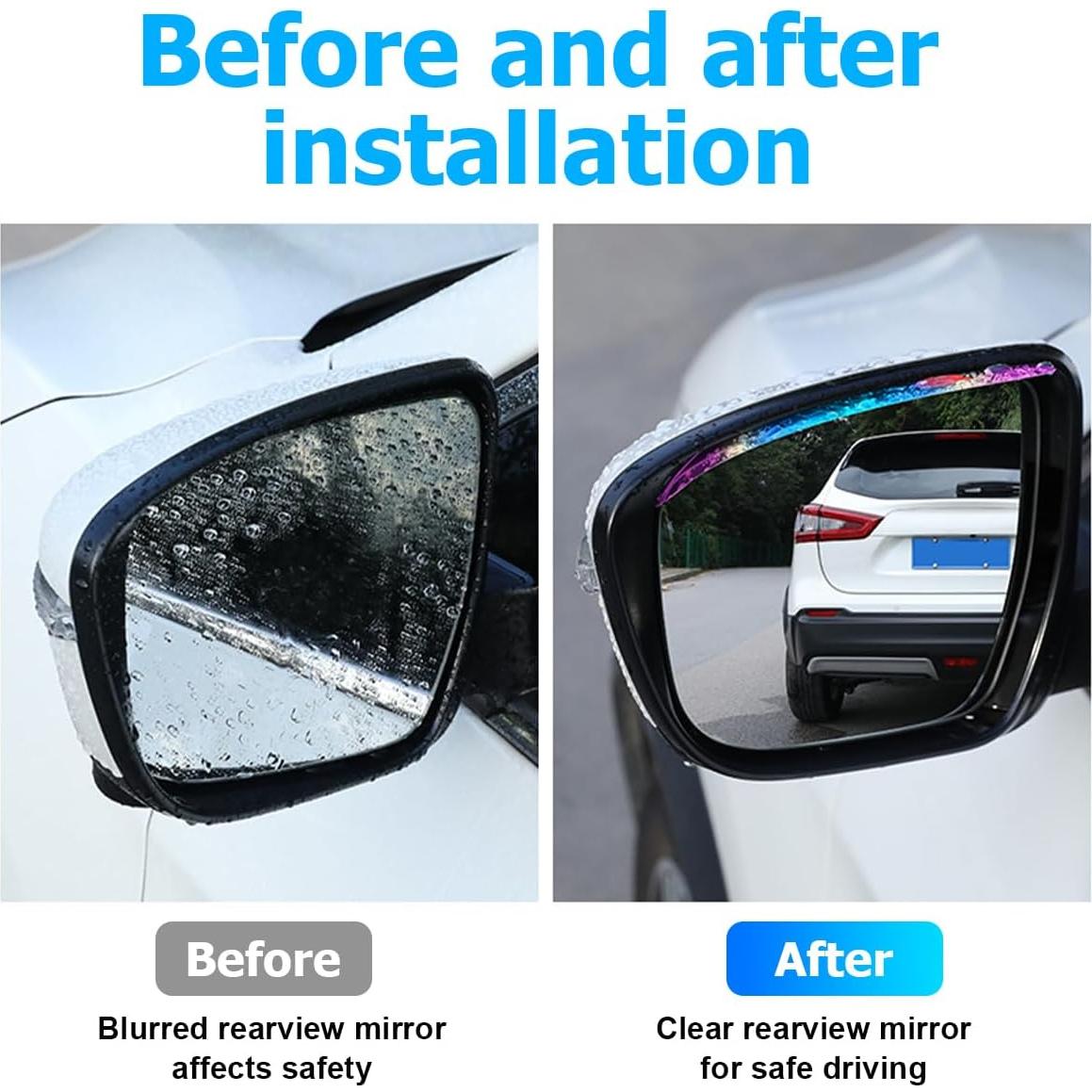 Visera de Lluvia KHGUZ para Espejo de Coche Universal 2 Piezas