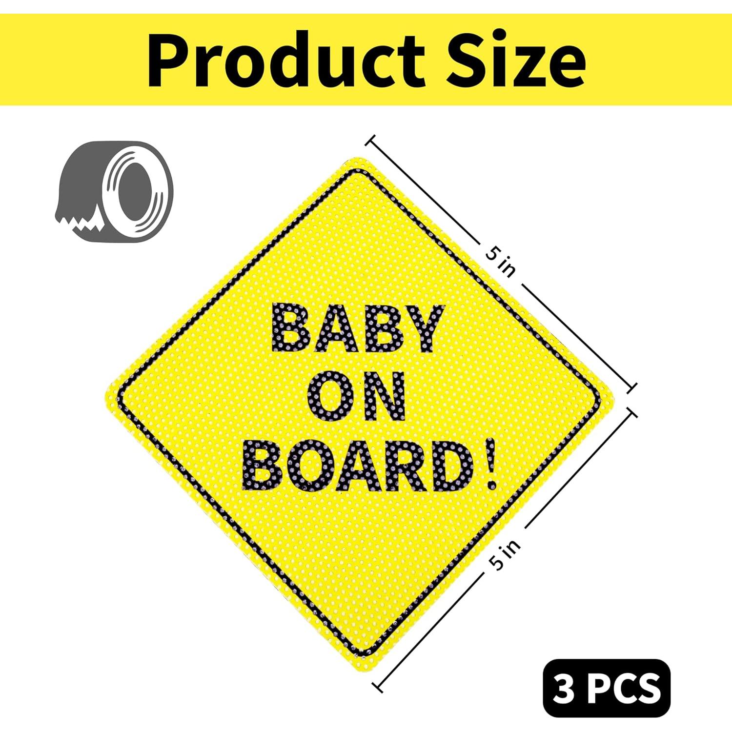 Calcomanías Bebé a Bordo BFXM - 3 Piezas 12.7 cm Vinilo