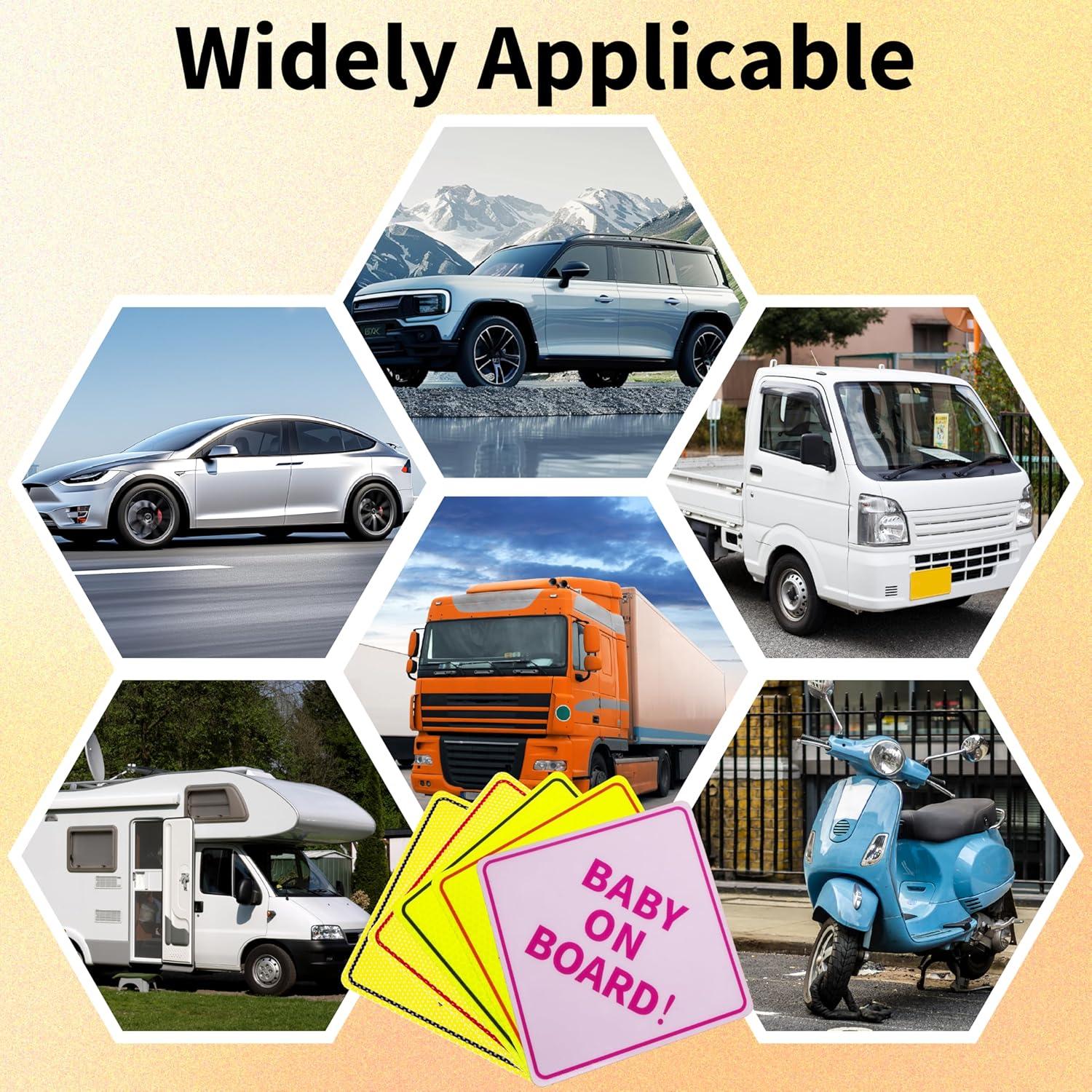 Calcomanías Bebé a Bordo BFXM - 3 Piezas 12.7 cm Vinilo