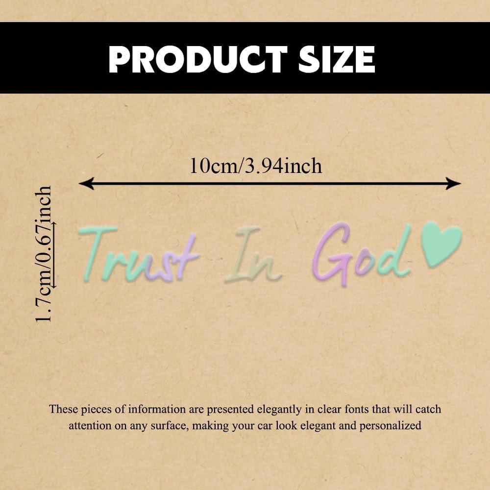 Calcomanías de Espejo Retrovisor Lyxheth - Confía en Dios - 4 Piezas