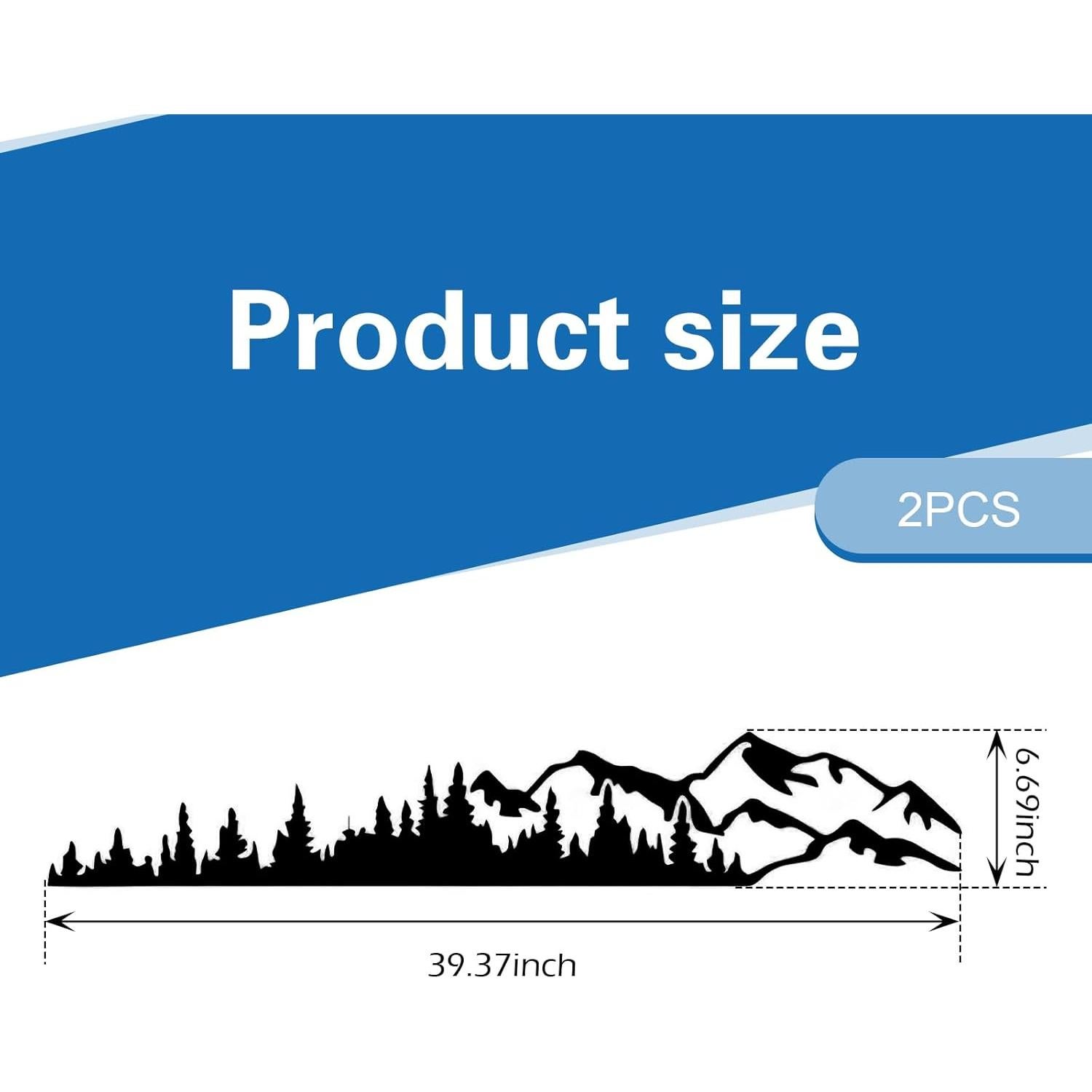 Calcomanías de Vinilo Bawkars Bosque de Montaña 100x17 cm