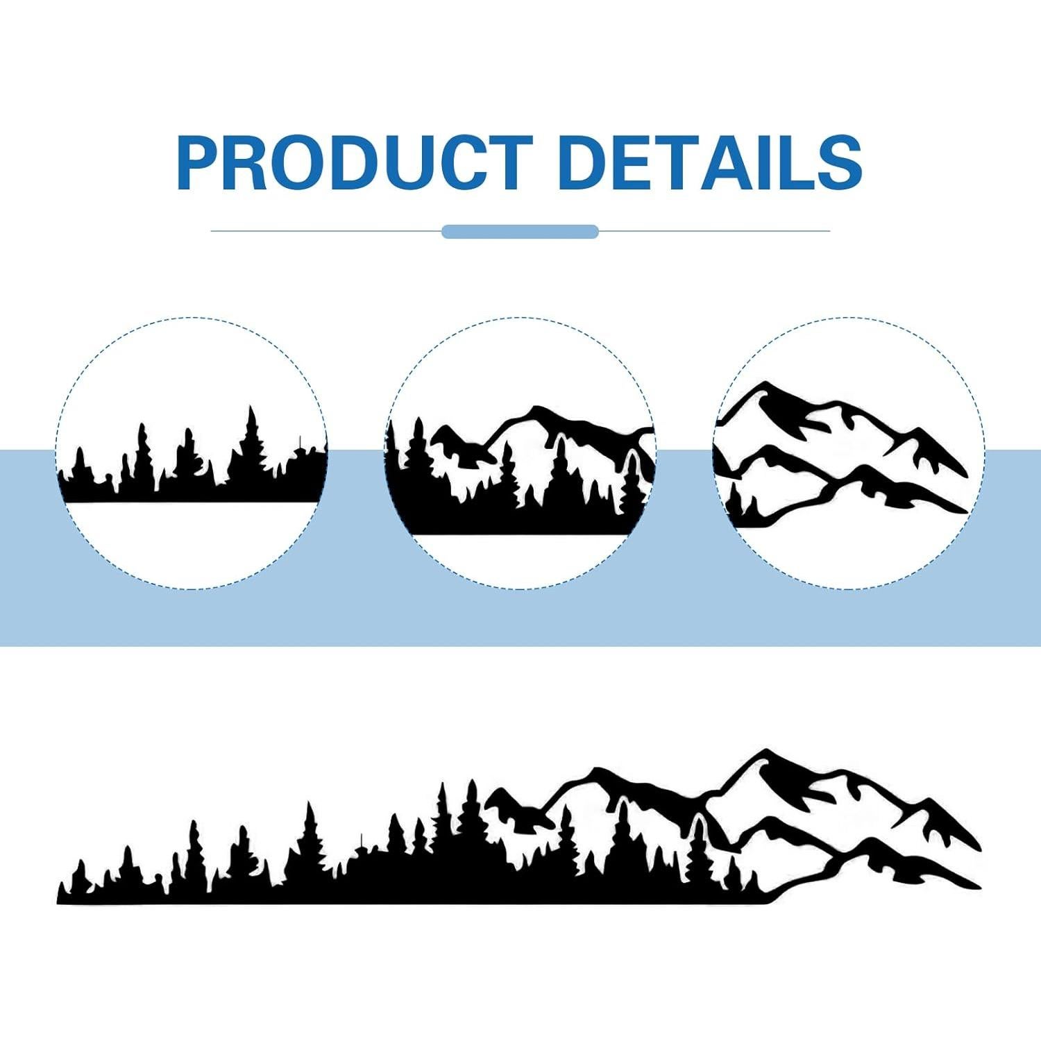 Calcomanías de Vinilo Bawkars Bosque de Montaña 100x17 cm