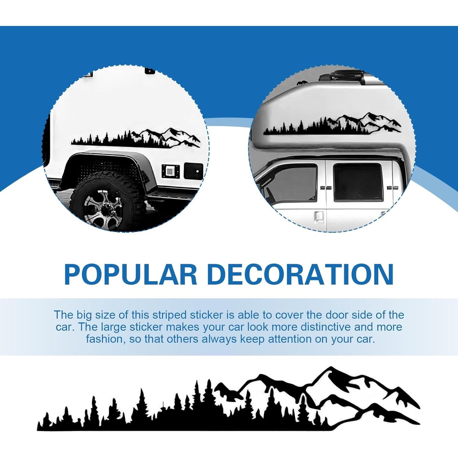 Calcomanías de Vinilo Bawkars Bosque de Montaña 100x17 cm