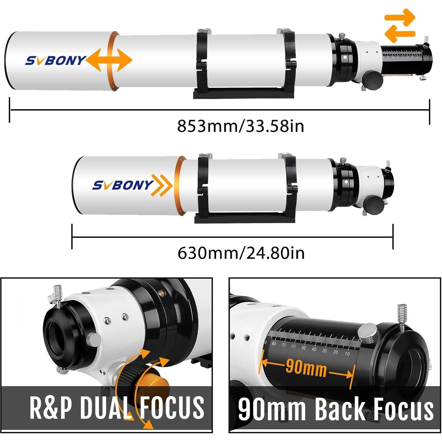 Telescopio Refractor SVBONY 102mm F7 para Astrofotografía