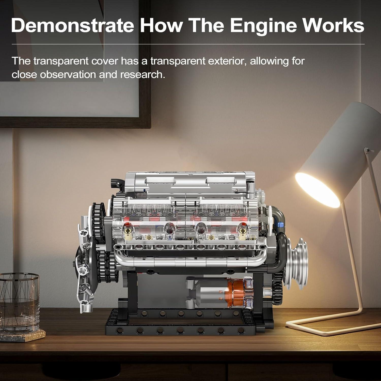 Mould King 10088 Kit Motor V8 535 Piezas STEM para Niños