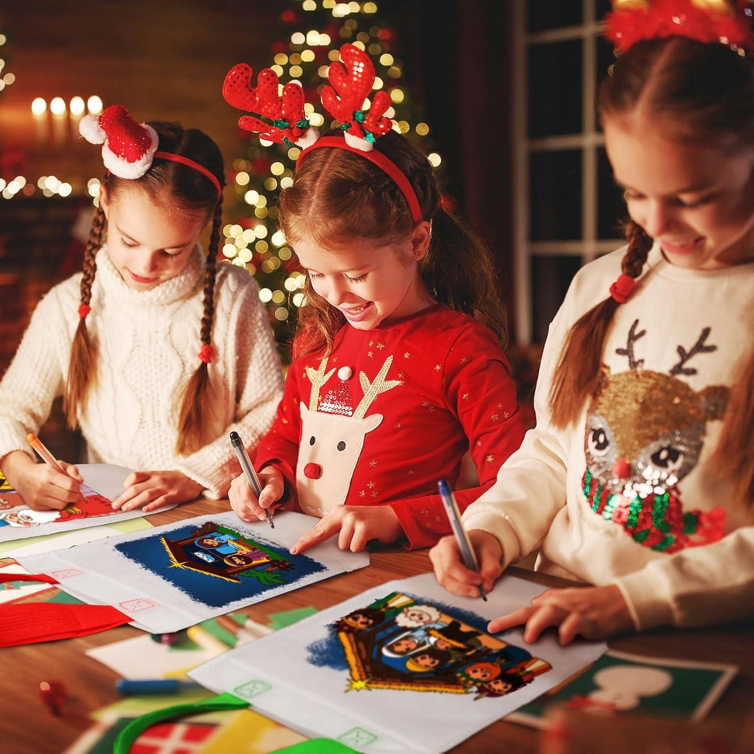 Kacctyen 45 Bolsas de Regalo de Navidad para Colorear