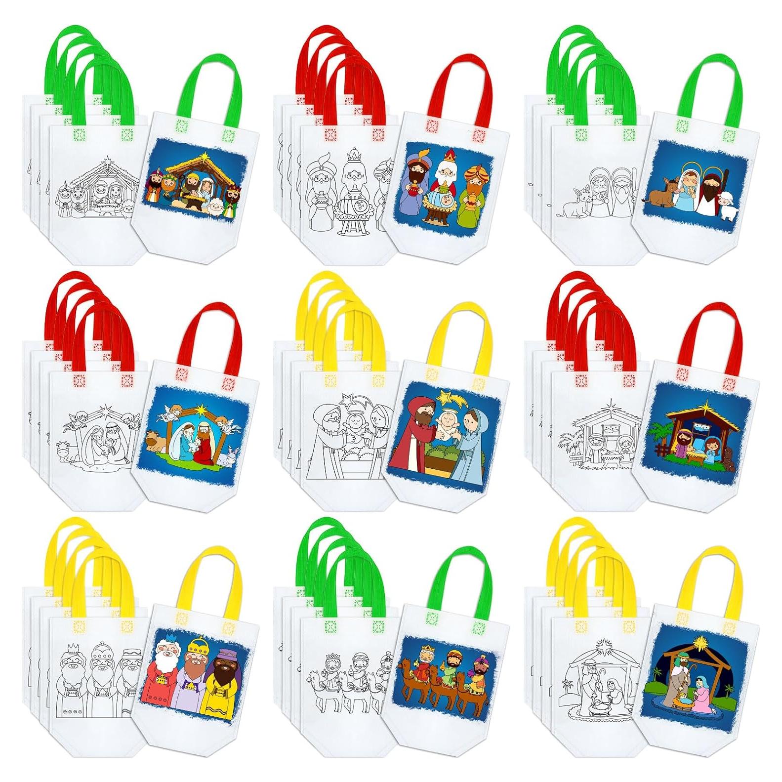 Kacctyen 45 Bolsas de Regalo para Colorear Nacimiento DIY