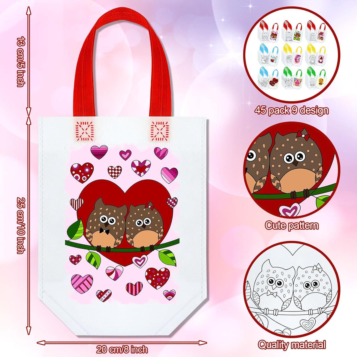 Bolsas de Regalo para Colorear 45 Pcs Kakctyen Corazón