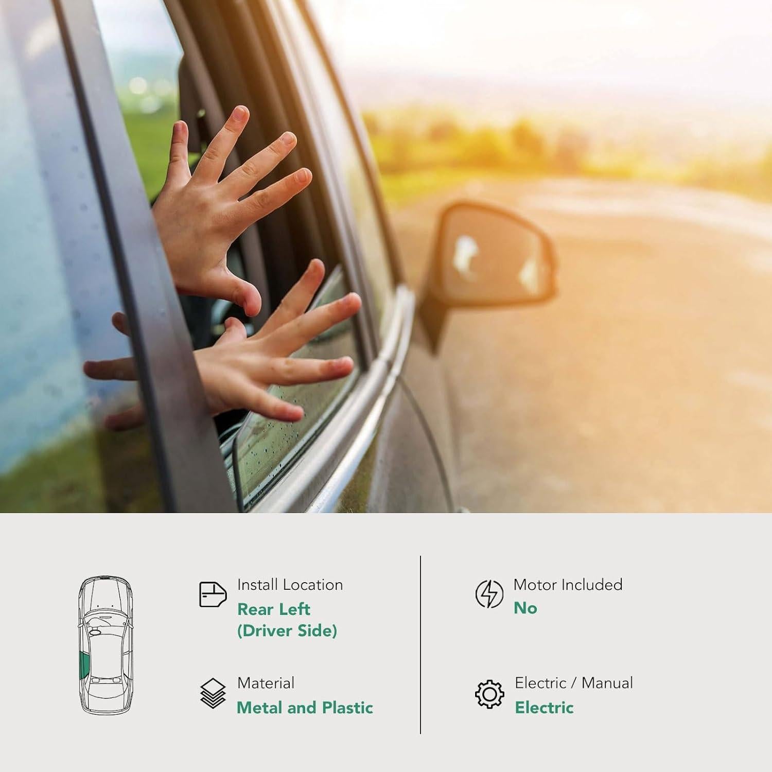 Regulador de Ventana Eléctrico YHTAUTO Trasero Izquierdo BMW E90 E91