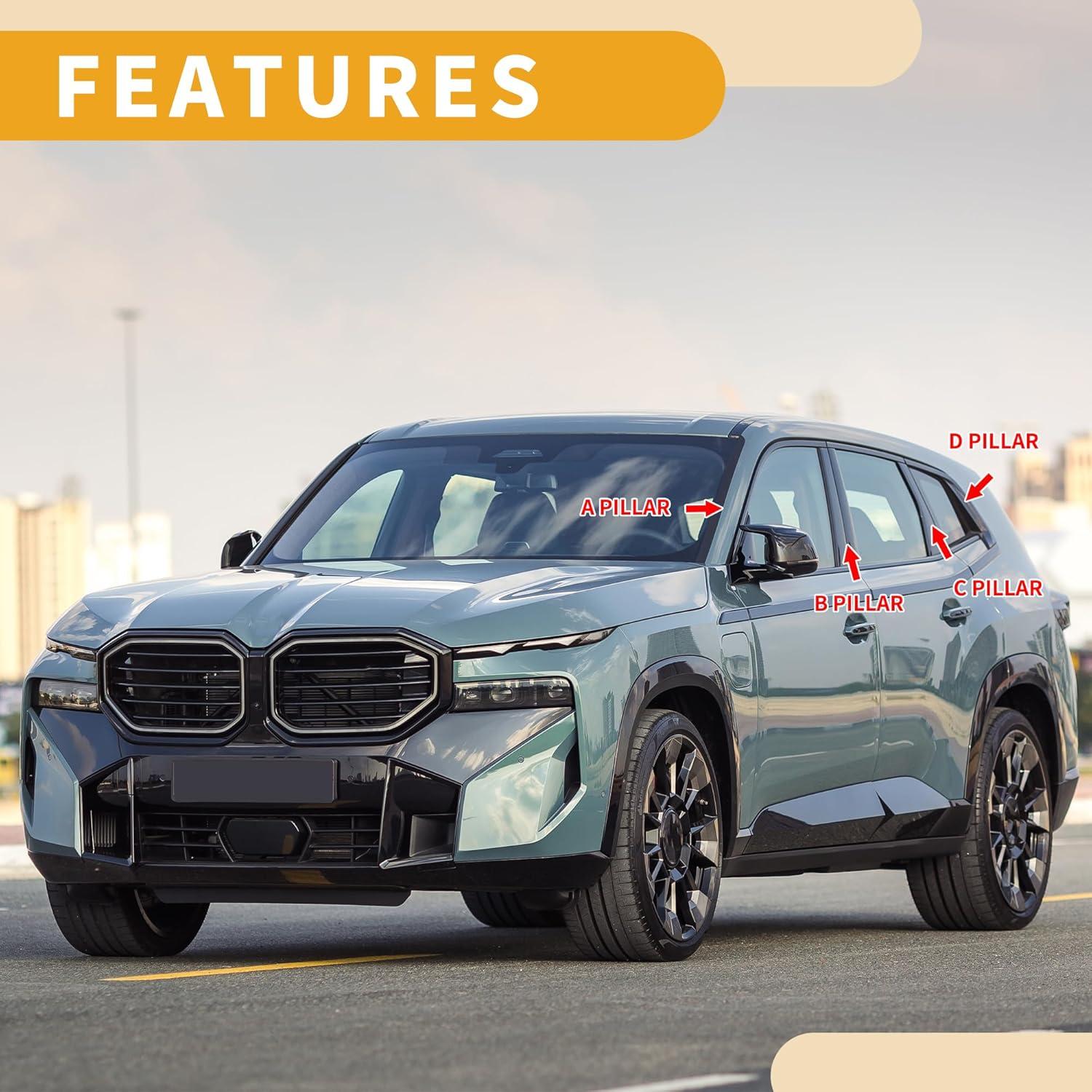 Recubrimiento de Ventana del Pilar Partuto para BMW X5 2014-2018 - 8 Pcs