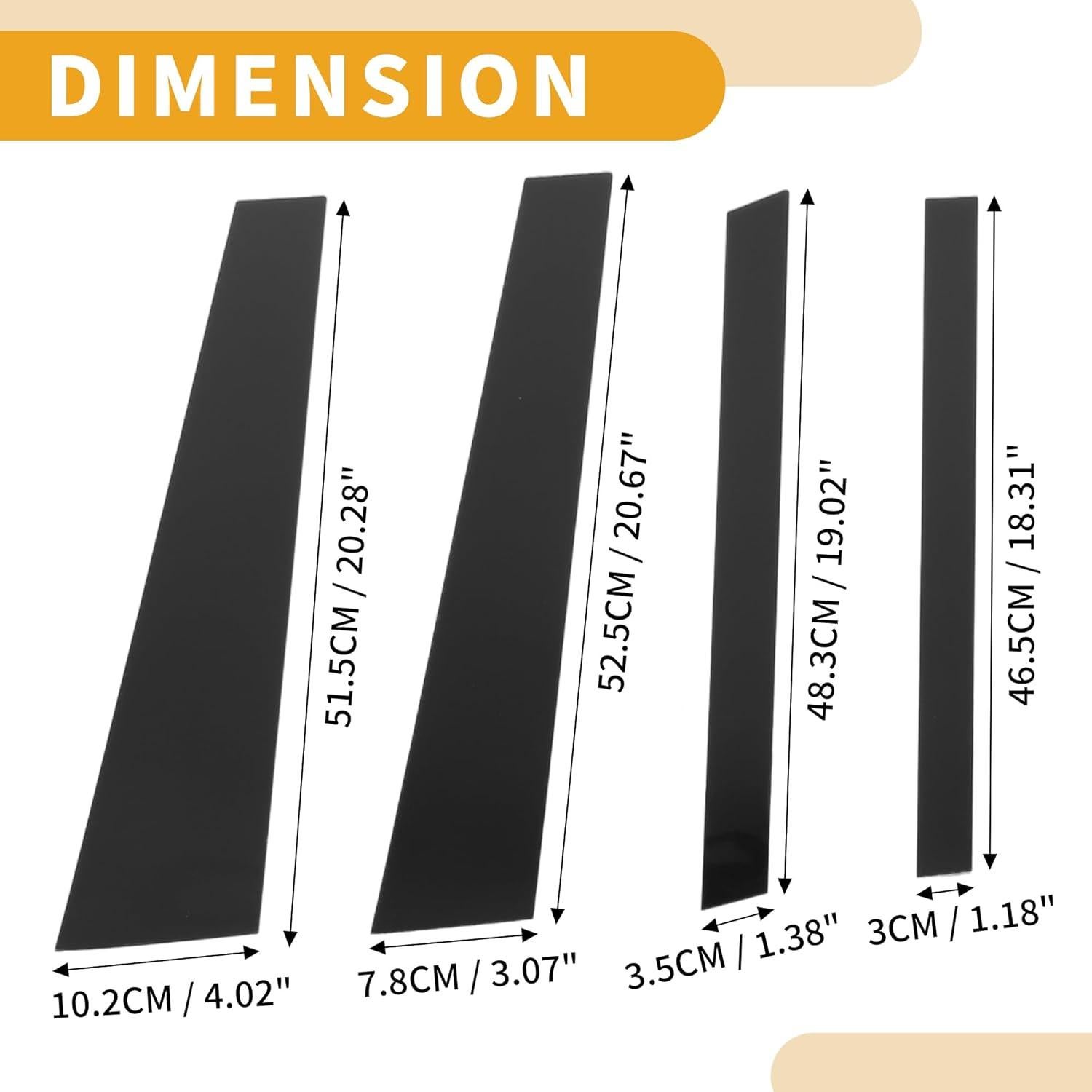 Recubrimiento de Ventana del Pilar Partuto para BMW X5 2014-2018 - 8 Pcs