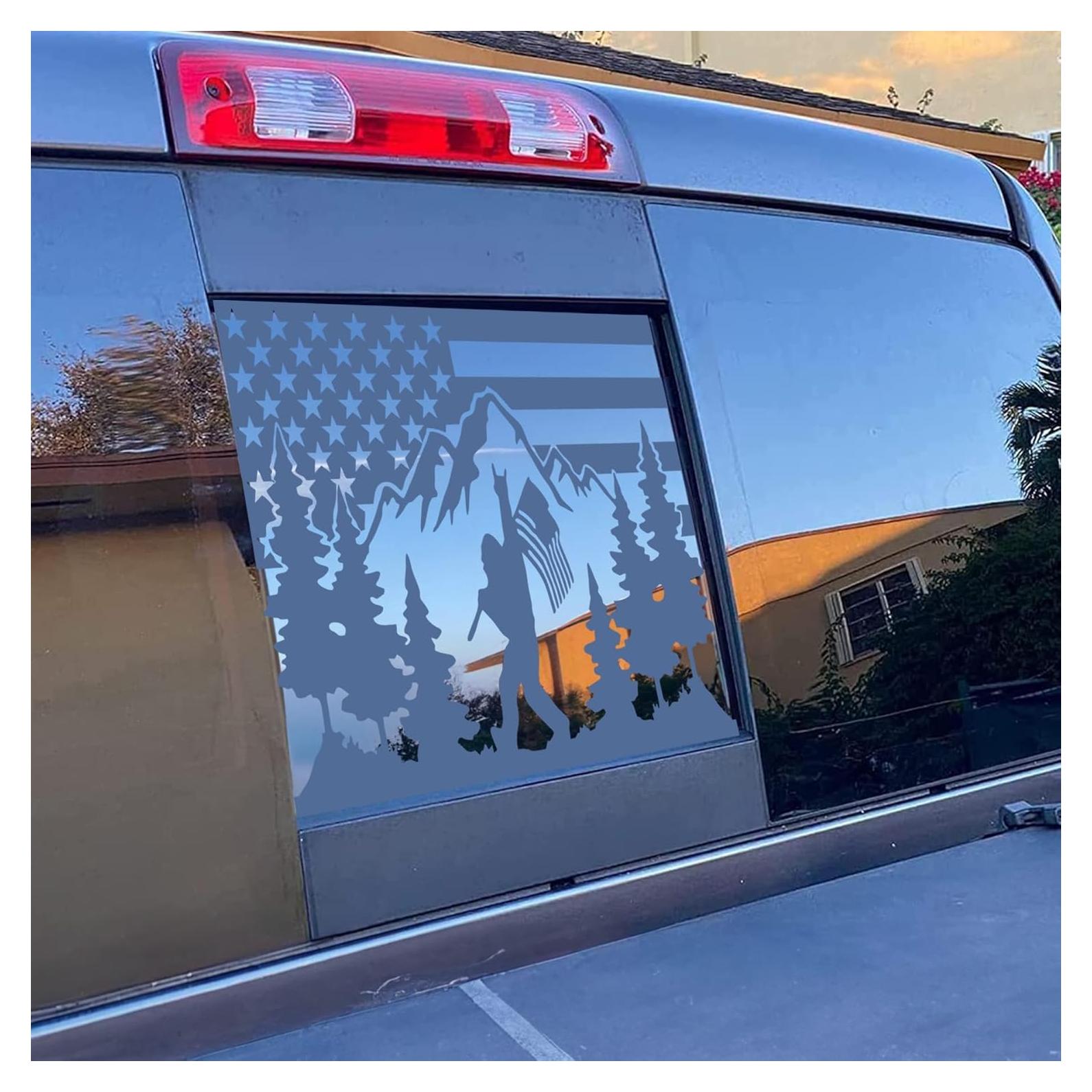 Calcomanía Bigfoot Bandera Americana para Ventana Ford F150 2015-2024