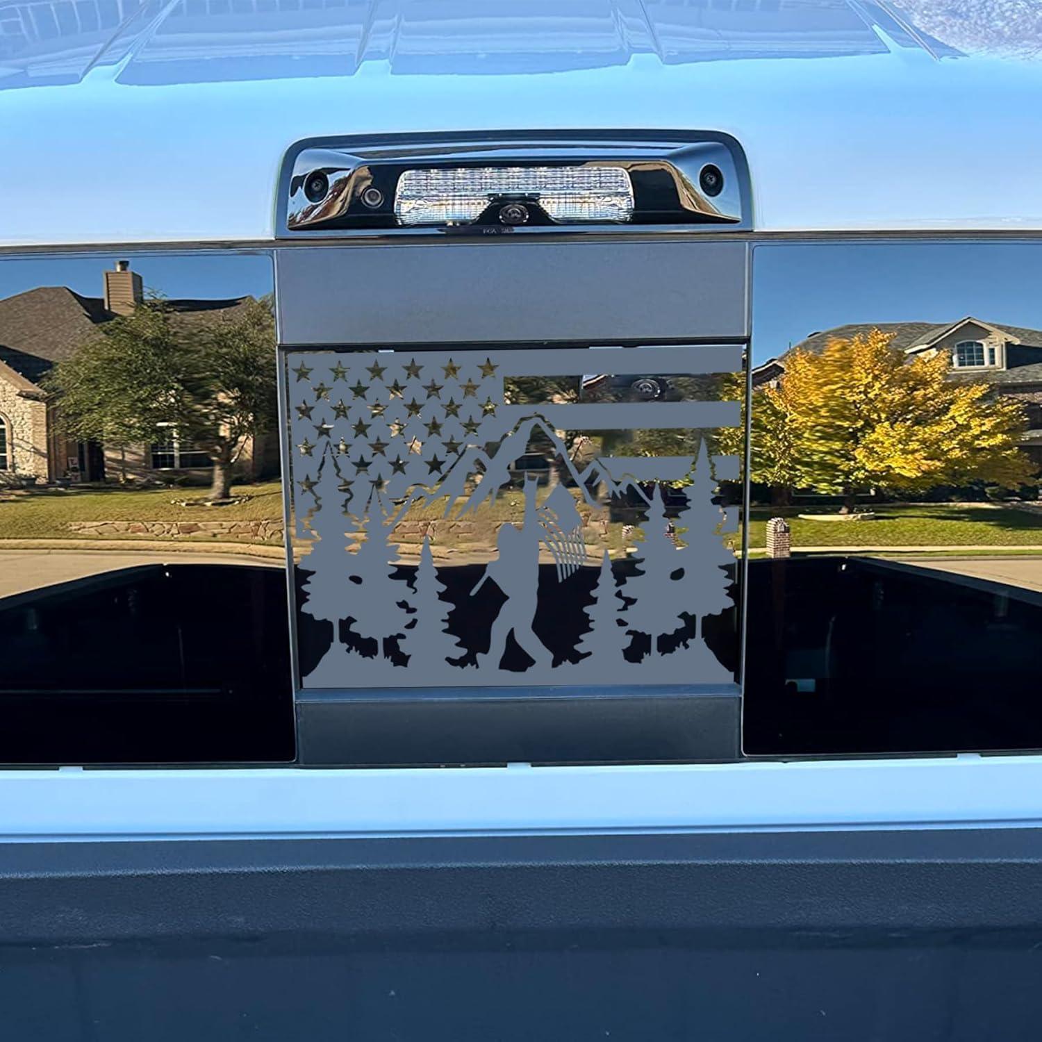 Calcomanía Bigfoot Bandera Americana para Ventana Ford F150 2015-2024