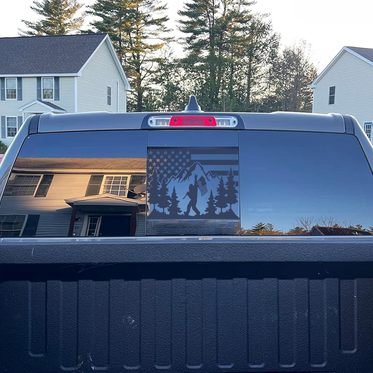 Calcomanía Bigfoot Bandera Americana para Ventana Ford F150 2015-2024