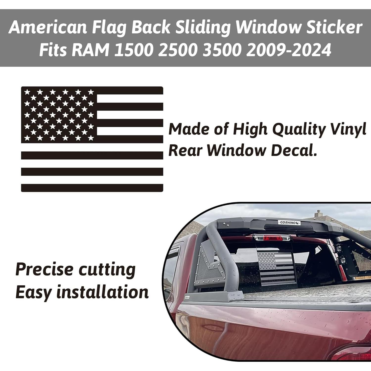 Calcomanía de Ventana Trasera Media Zhizhong para RAM 2009-2024