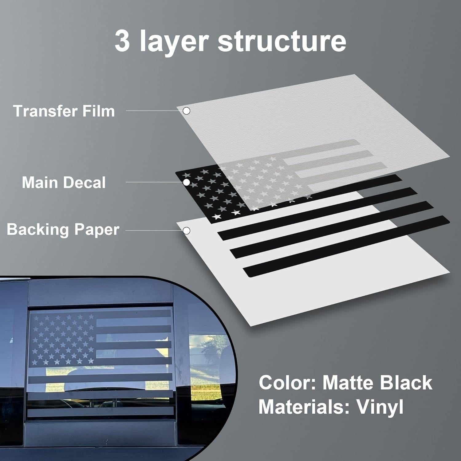 Calcomanía de Ventana Trasera Media Zhizhong para RAM 2009-2024