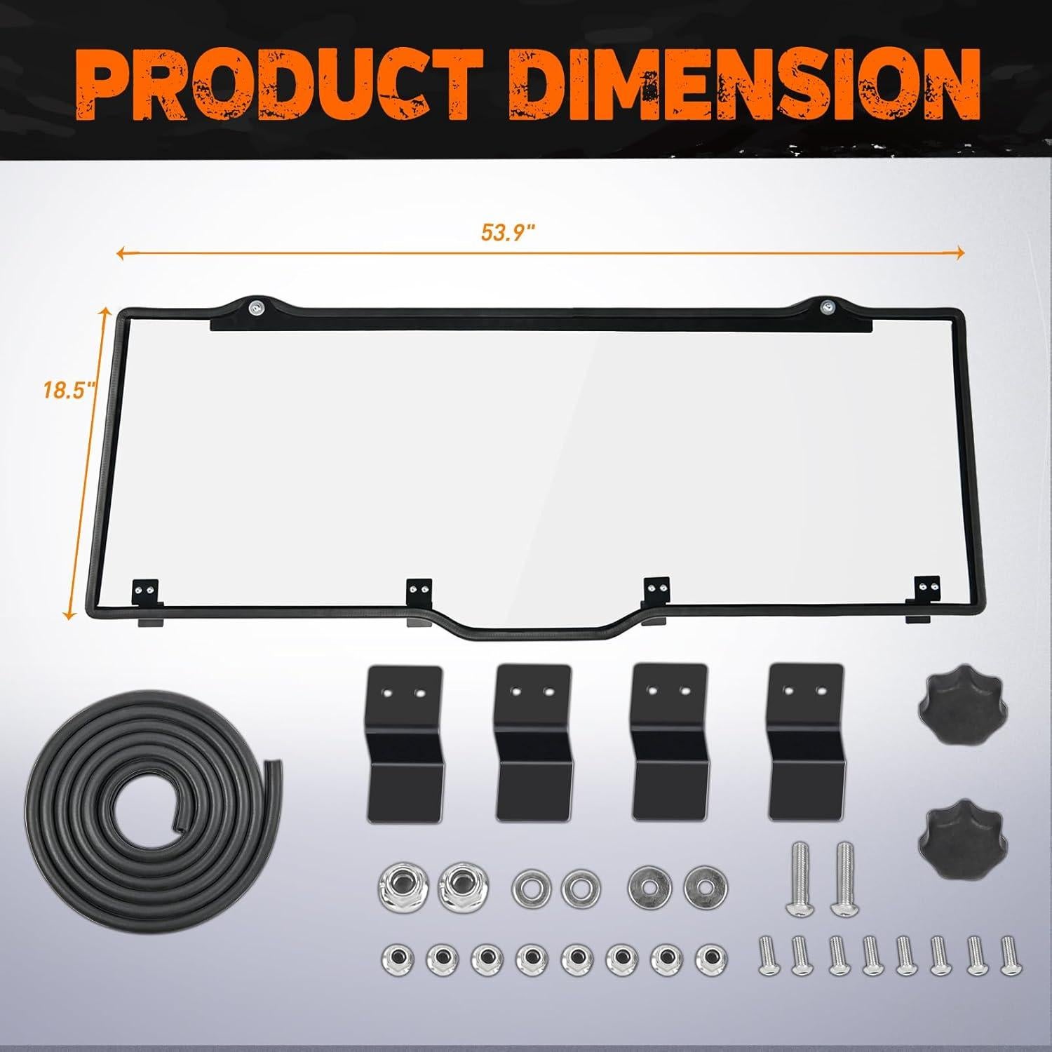 Parabrisas Trasero Nilight para Polaris Ranger 2017-2025