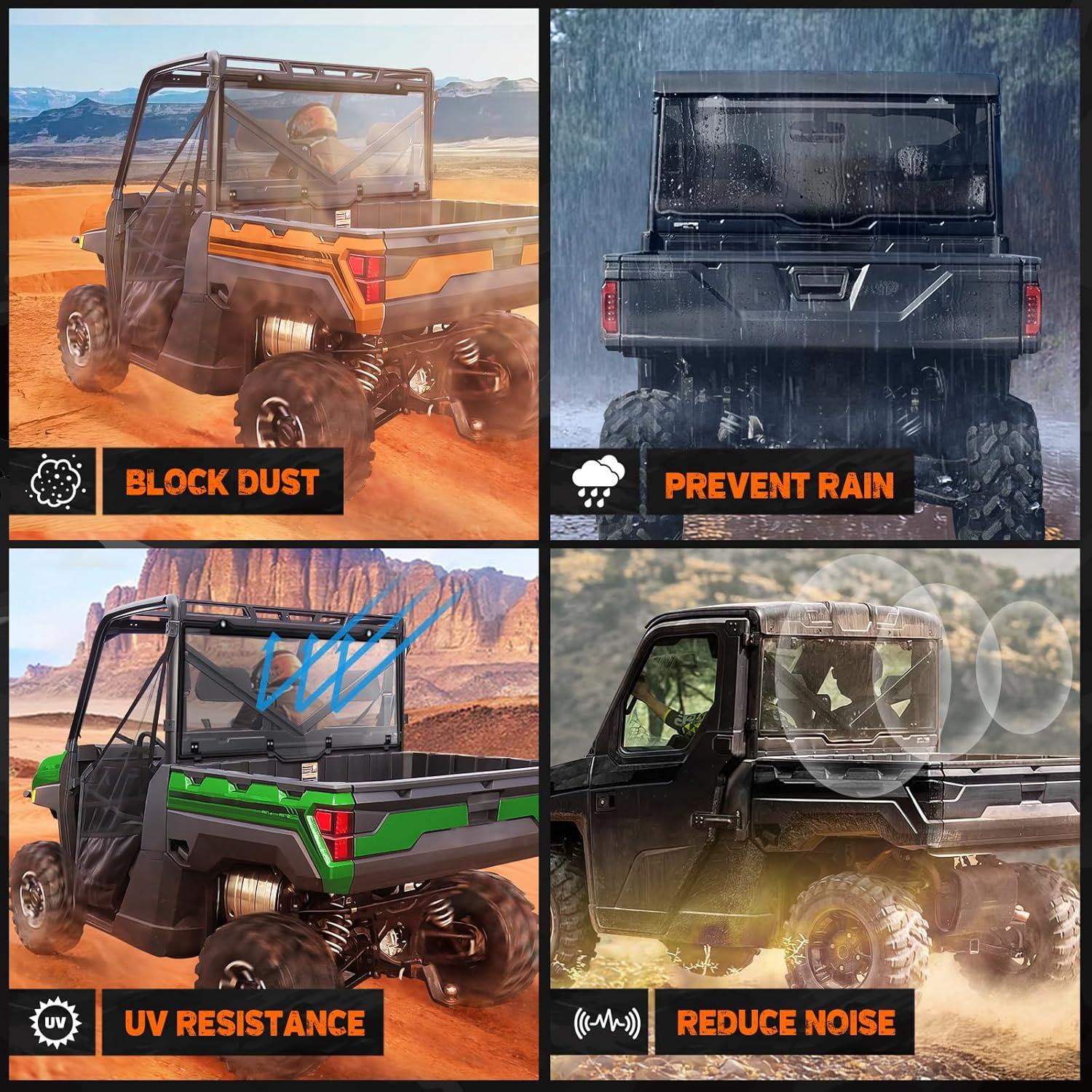 Parabrisas Trasero Nilight para Polaris Ranger 2017-2025