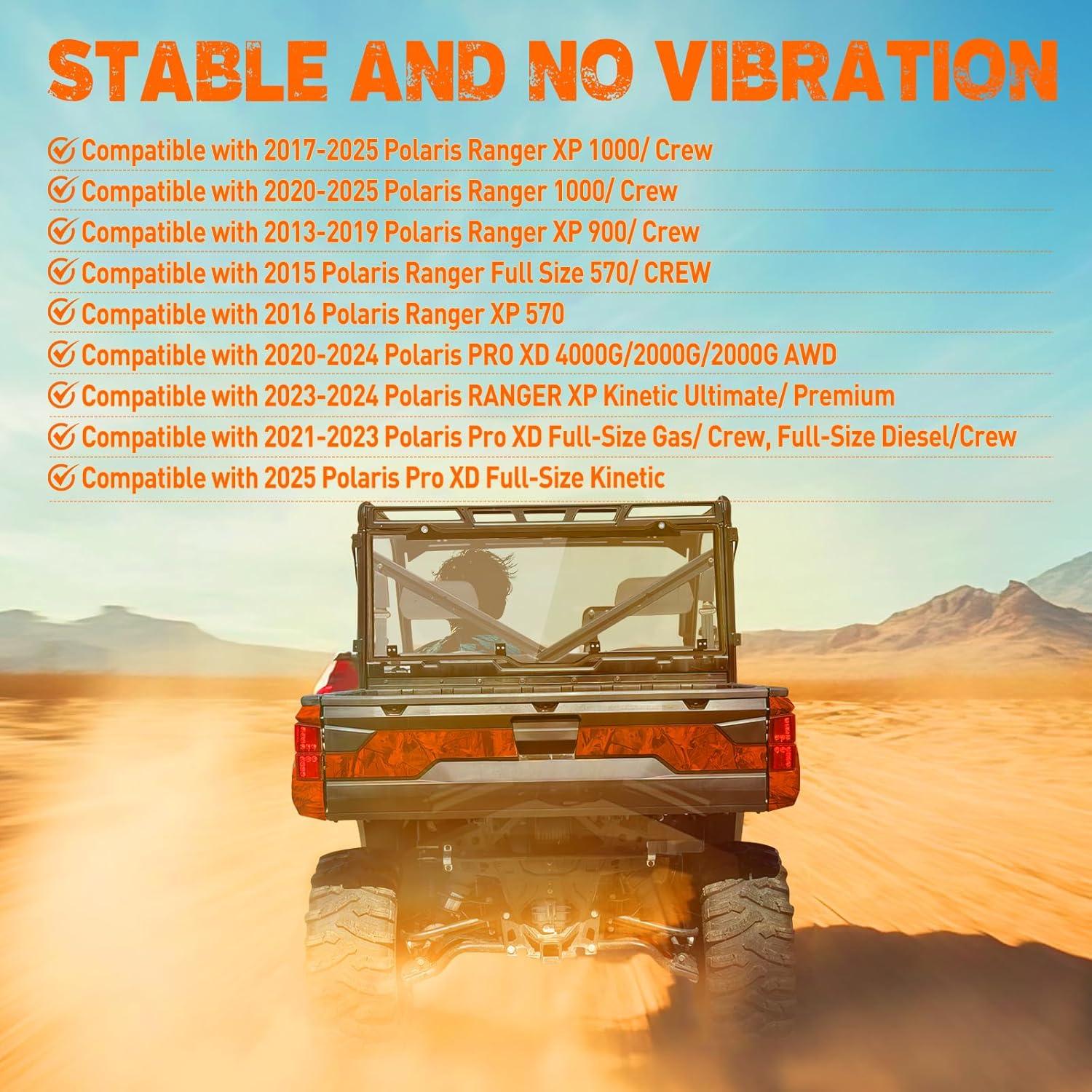 Parabrisas Trasero Nilight para Polaris Ranger 2017-2025