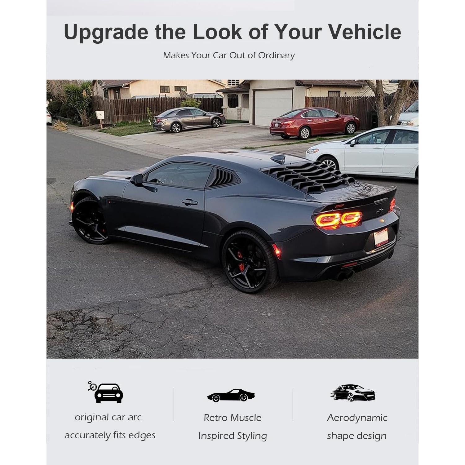 Louver Ventanas Traseras y Laterales Chevy Camaro 2016-2025