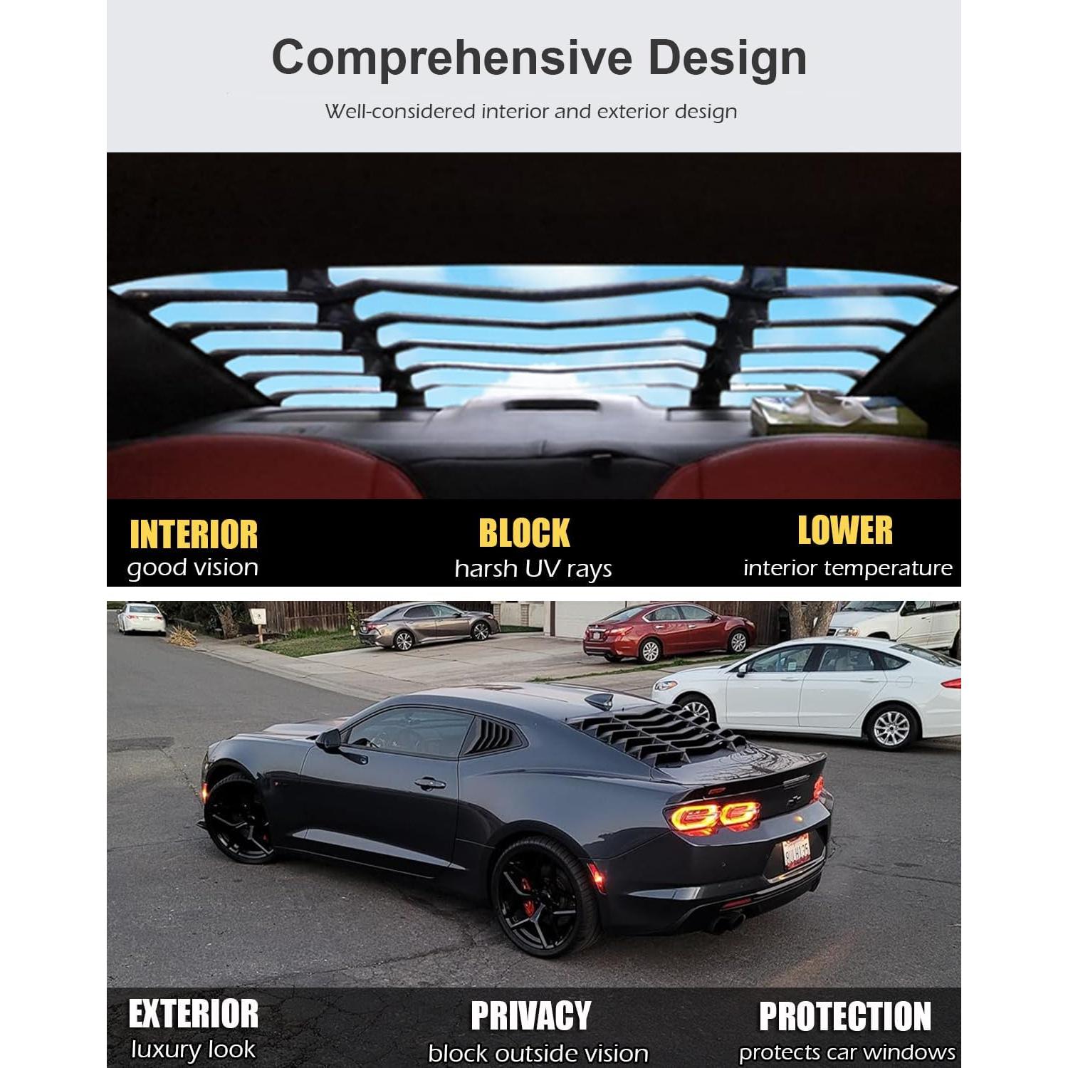 Louver Ventanas Traseras y Laterales Chevy Camaro 2016-2025