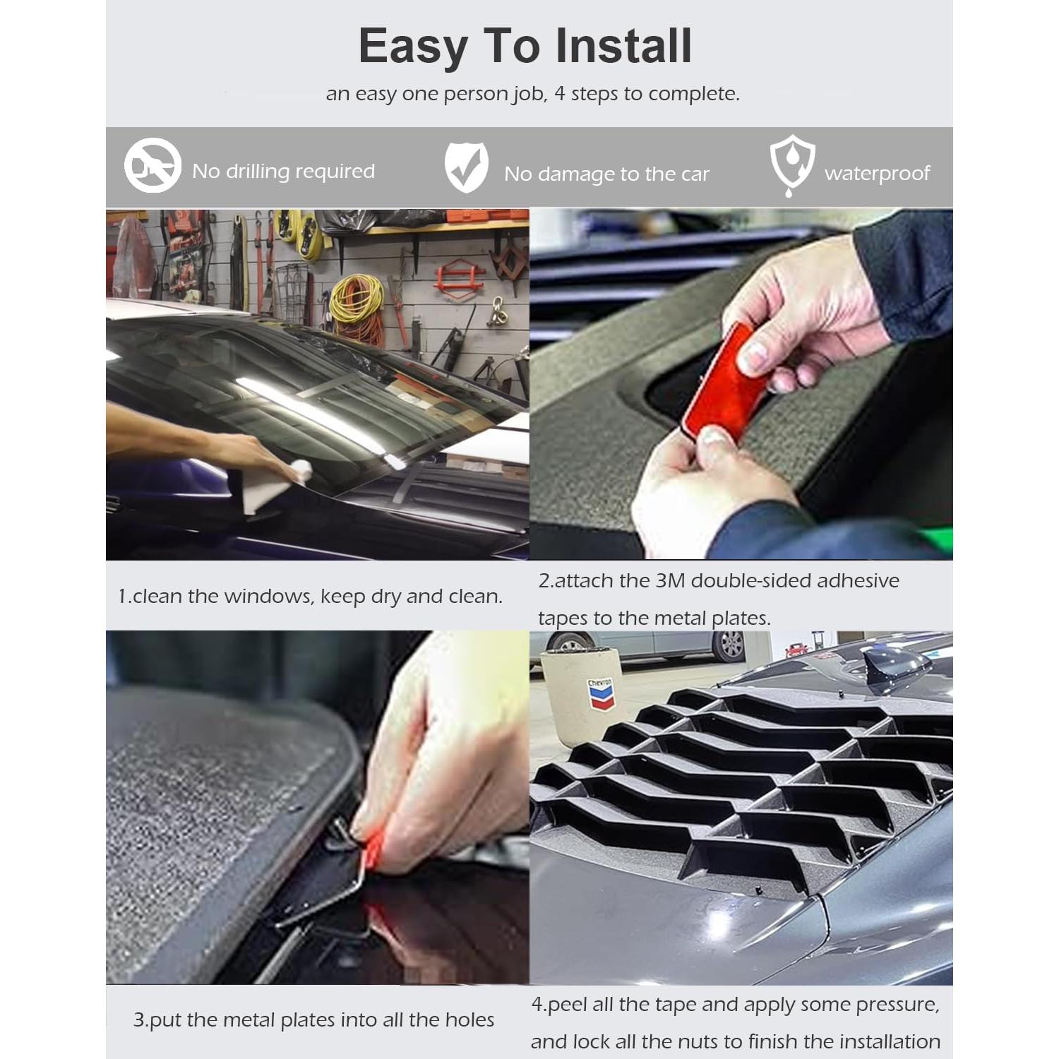 Louver Ventanas Traseras y Laterales Chevy Camaro 2016-2025