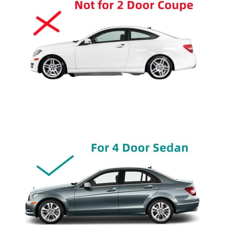 Cristal Ventana Lateral Trasera Izquierda K&L para Mercedes Benz C250/C300/C350/C63 AMG 2012-2014