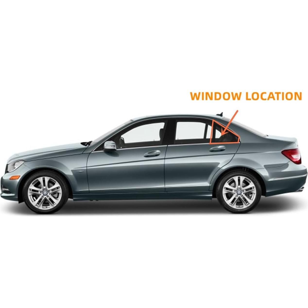 Cristal Ventana Lateral Trasera Izquierda K&L para Mercedes Benz C250/C300/C350/C63 AMG 2012-2014