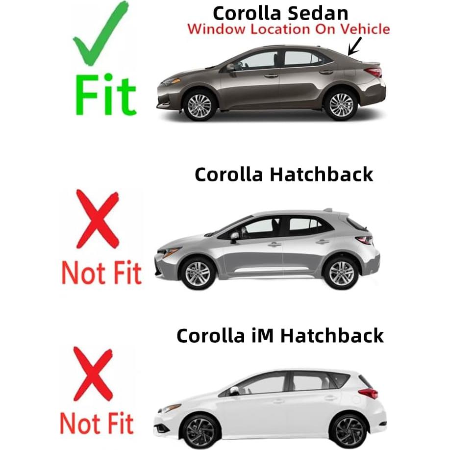 Cristal Trasero Calentado Toyota Corolla Sedán 2014-2019