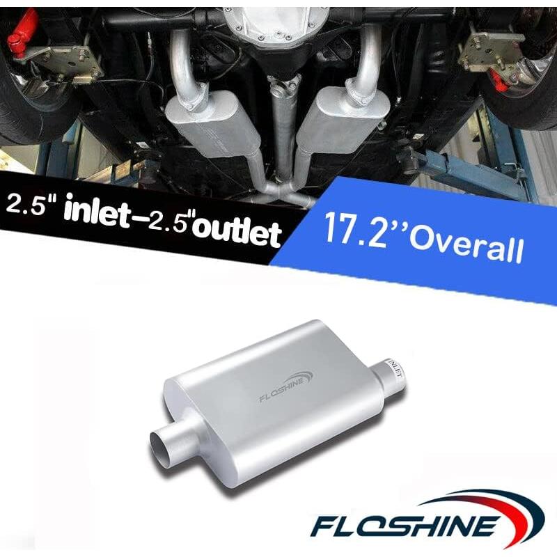 Silenciador de Rendimiento Floshine 2.5" Ovalado 43 cm