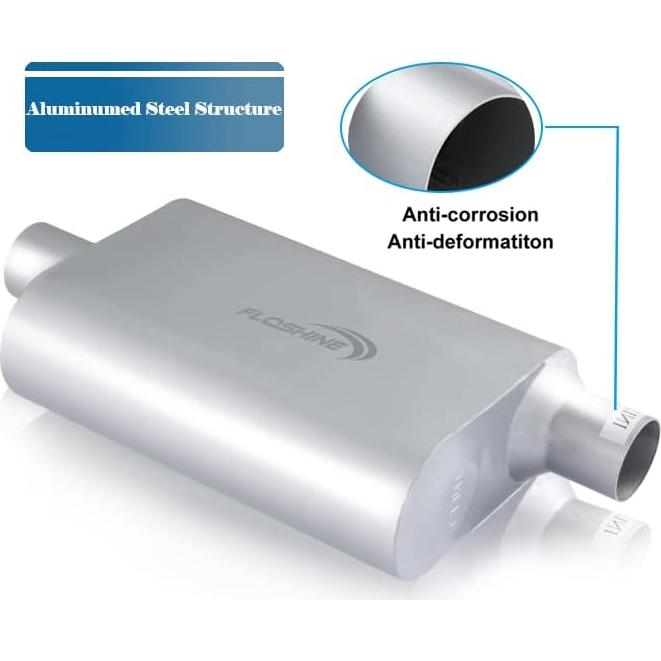 Silenciador de Rendimiento Floshine 2.5" Ovalado 43 cm