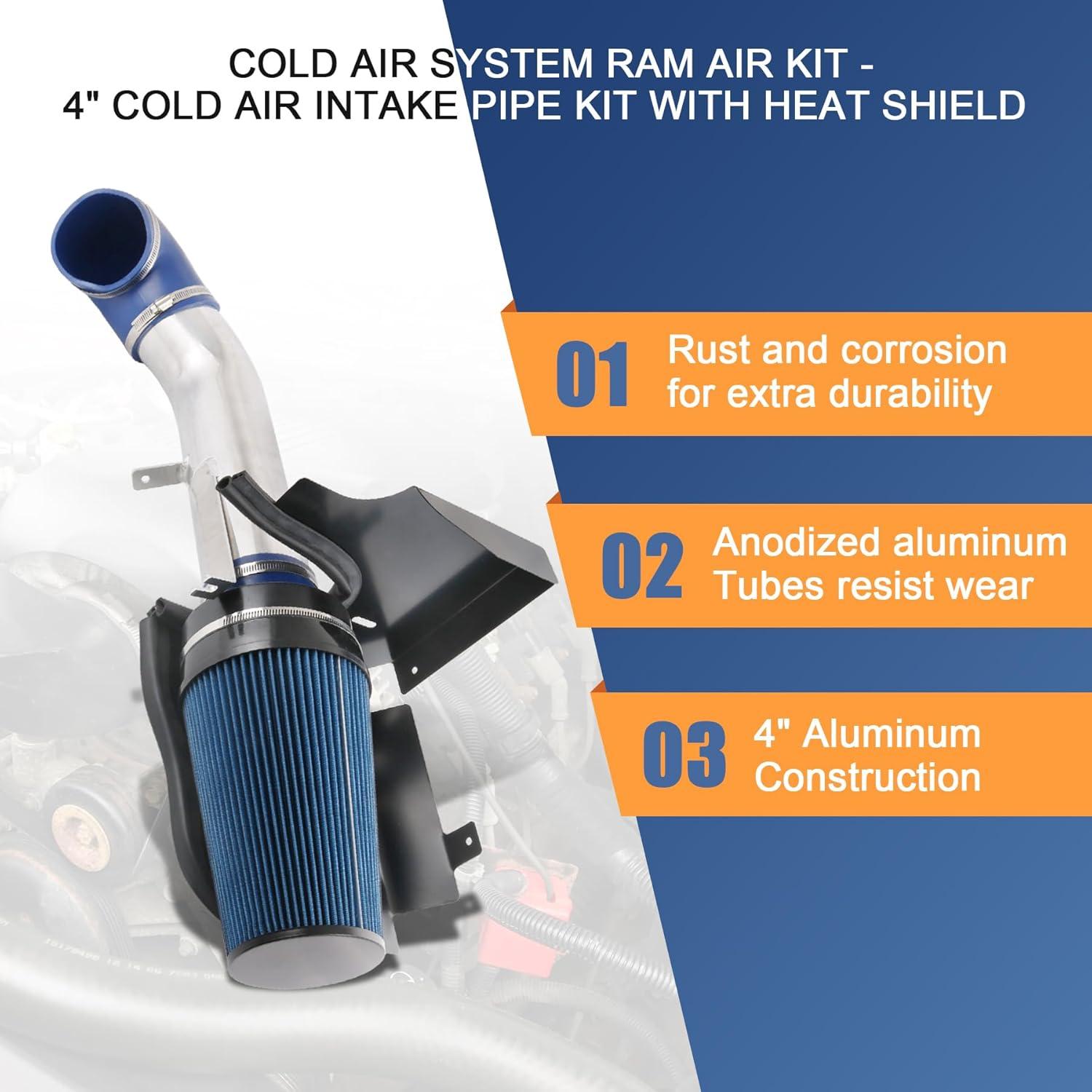 Kit de Entrada de Aire Frío LDMINDA 4" para Silverado 1999-2006