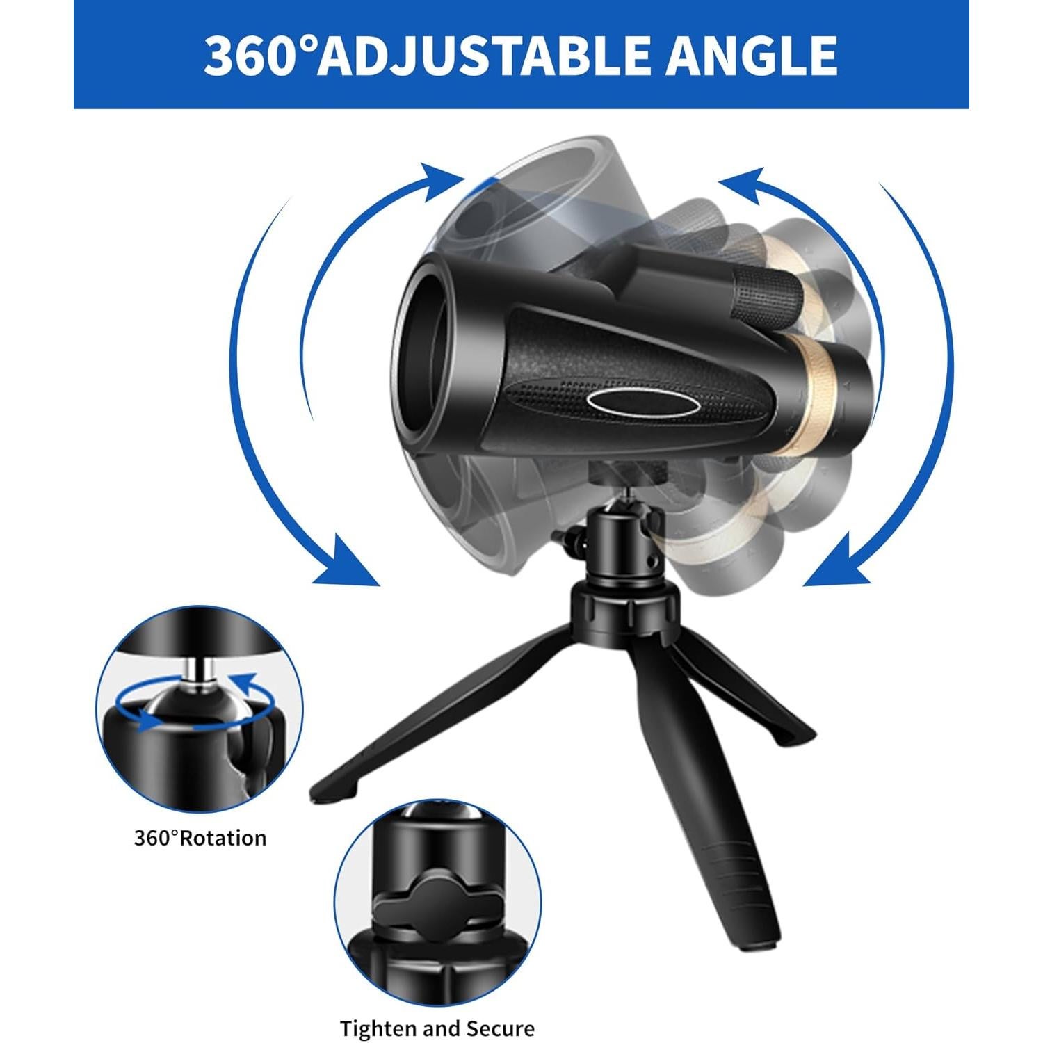 Telescopio Monocular 80x100 MD.LIFE con Adaptador y Trípode
