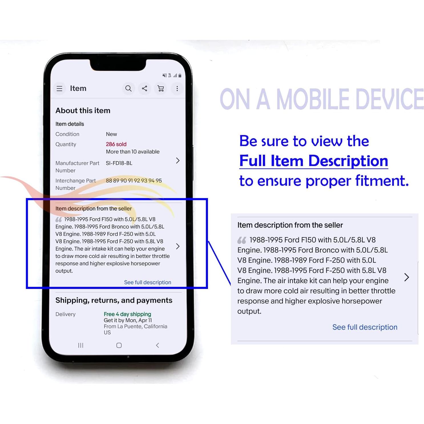 Kit de Admisión de Aire Frío Rtunes Racing 5.3L/6.0L V8