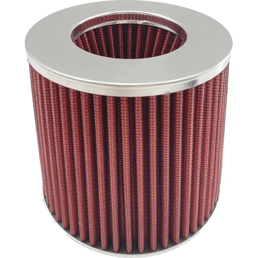 Kit de Toma de Aire Frío MOOSUN 76 mm Filtro Rojo Aluminio