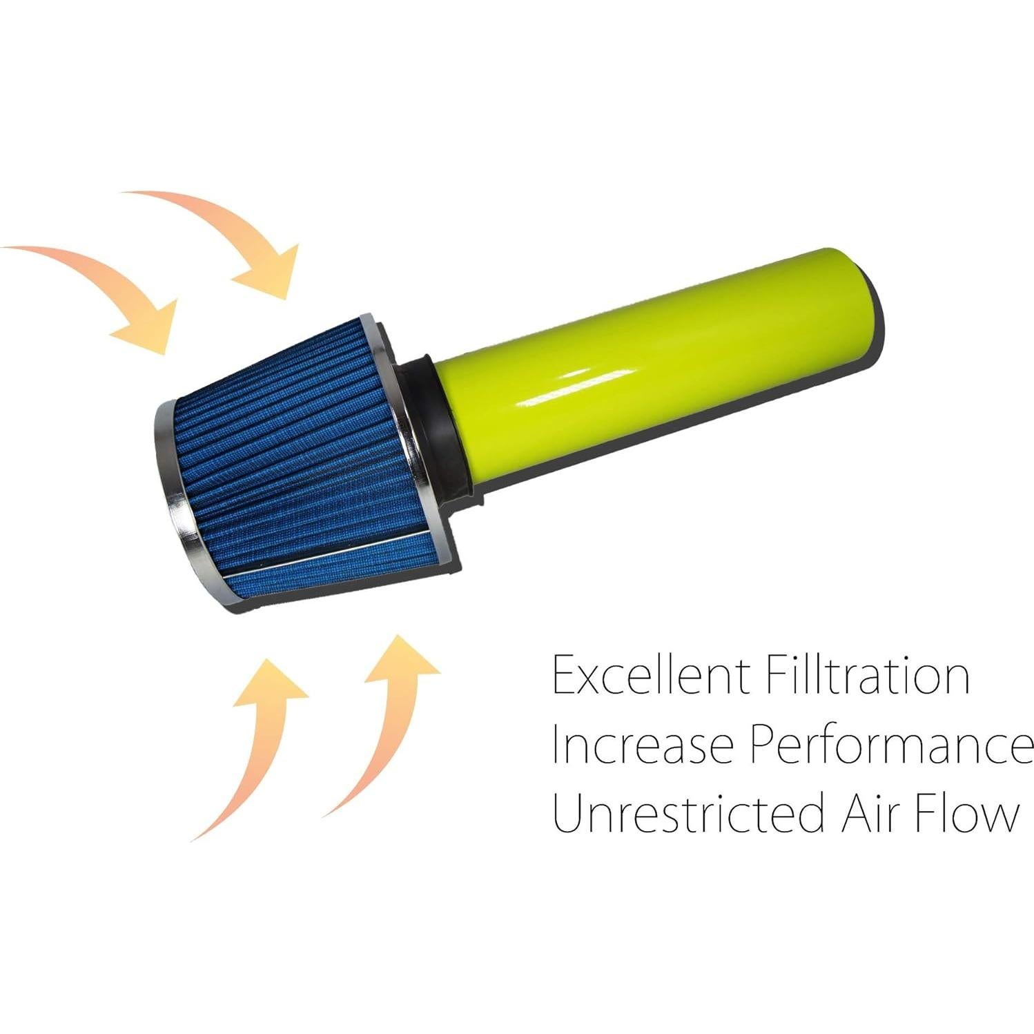 Kit de Admisión de Aire Frío Verde + Filtro Azul Honda 92-96