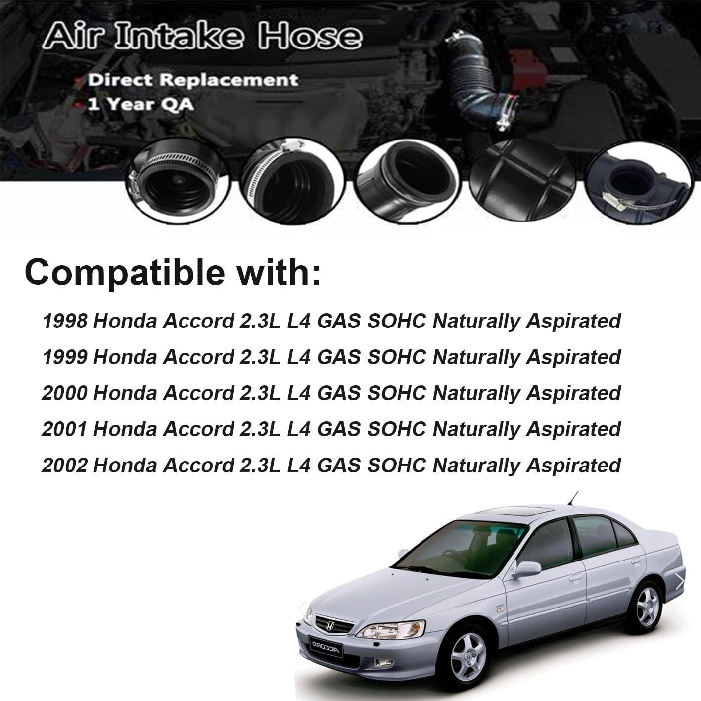 Manguera de Admisión de Aire AUCERAMIC HD0045 para Honda Accord 1998-2002 2.3L