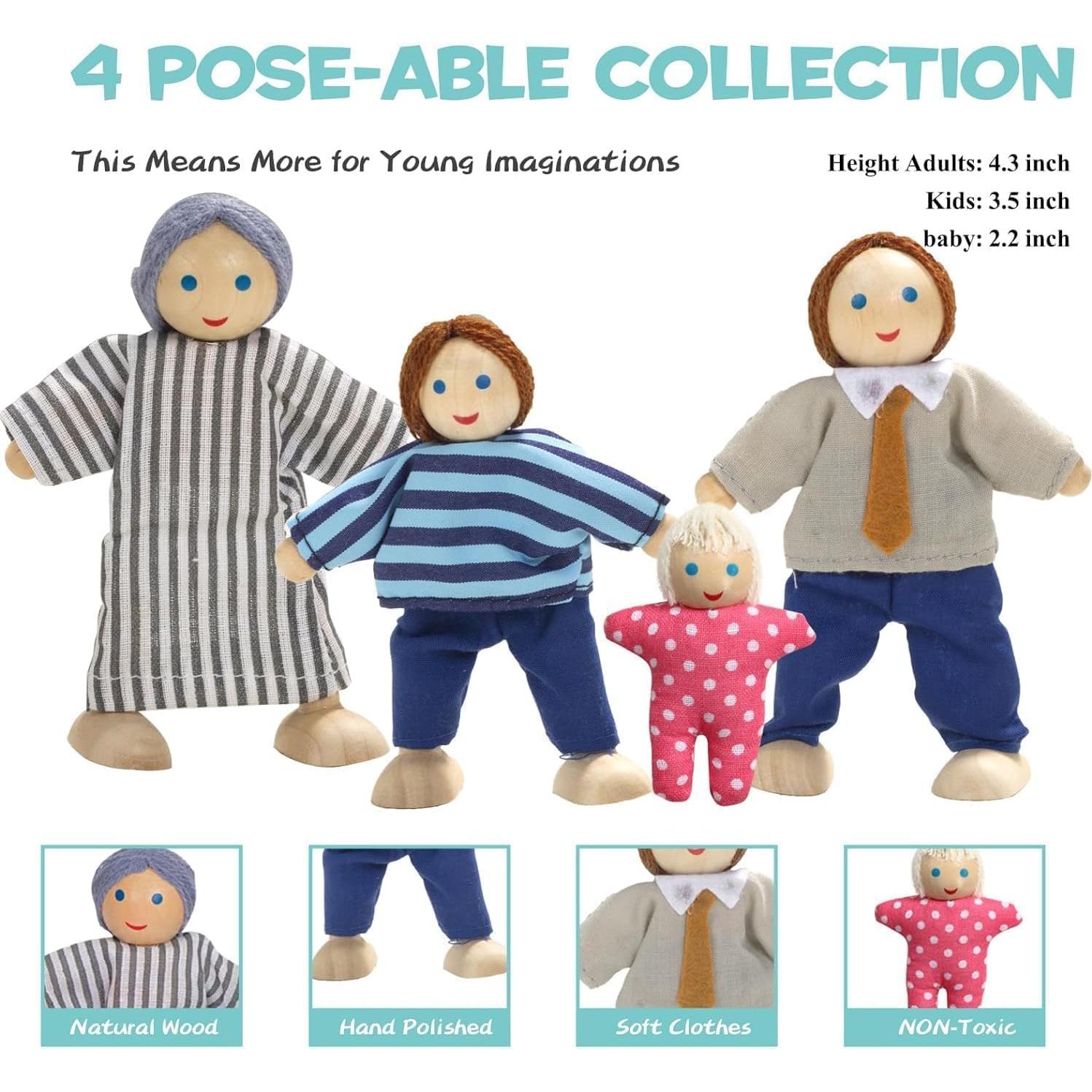 Juego de Muebles de Casa de Muñecas 36 Piezas Goli