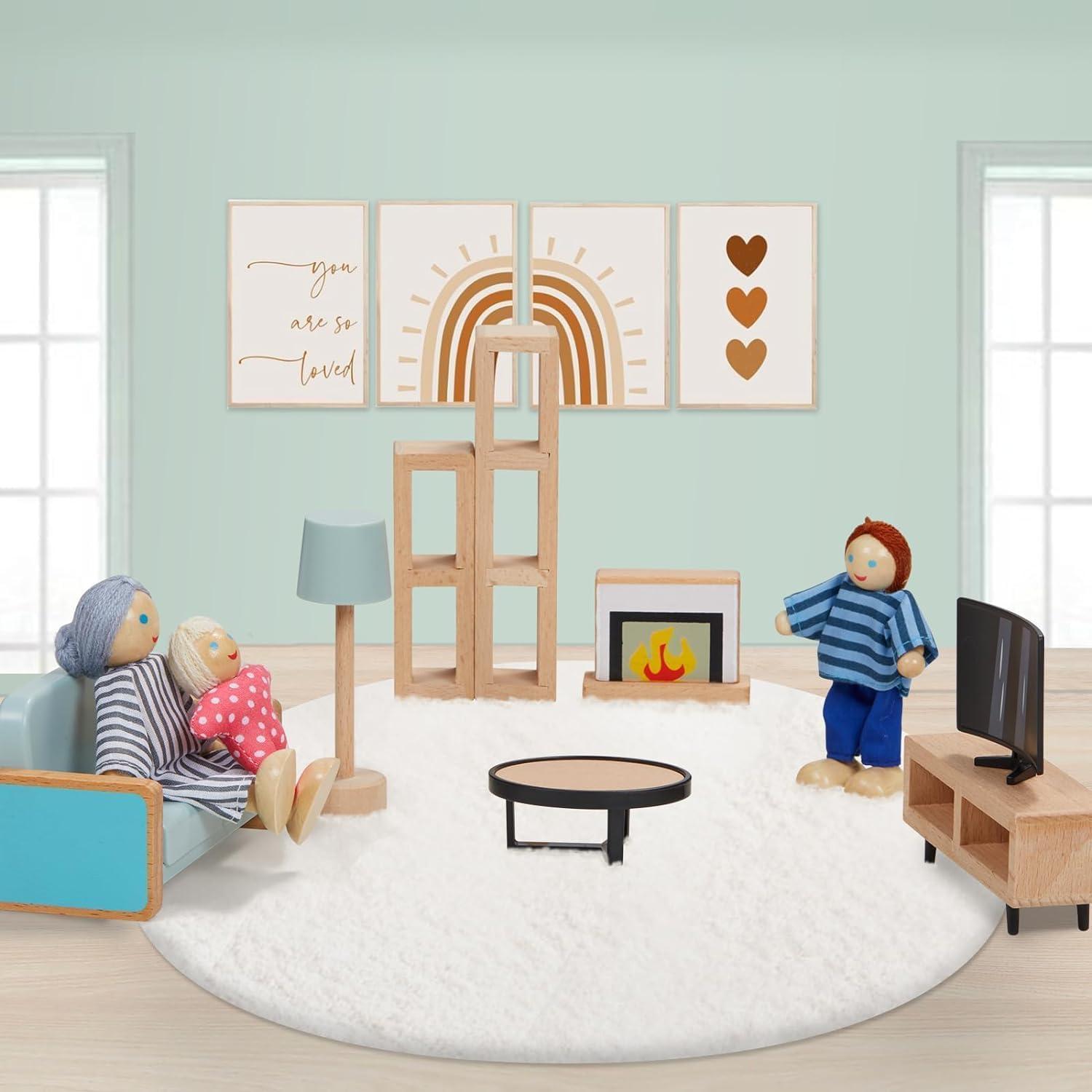 Juego de Muebles de Casa de Muñecas 36 Piezas Goli