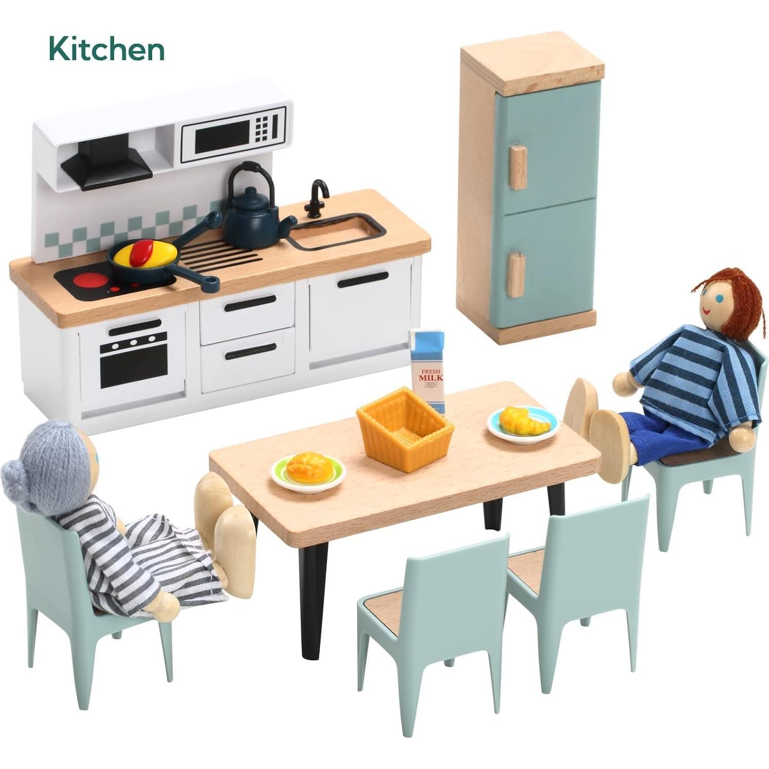 Juego de Muebles de Casa de Muñecas 36 Piezas Goli