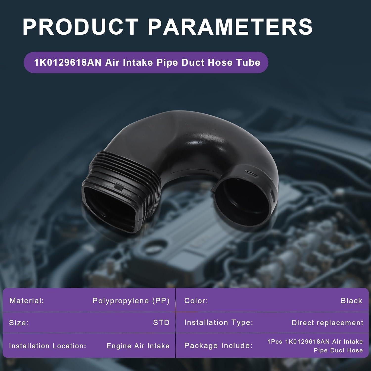 Tubería de Entrada de Aire Sprwinautummer 1K0129618AN para VW/AUDI