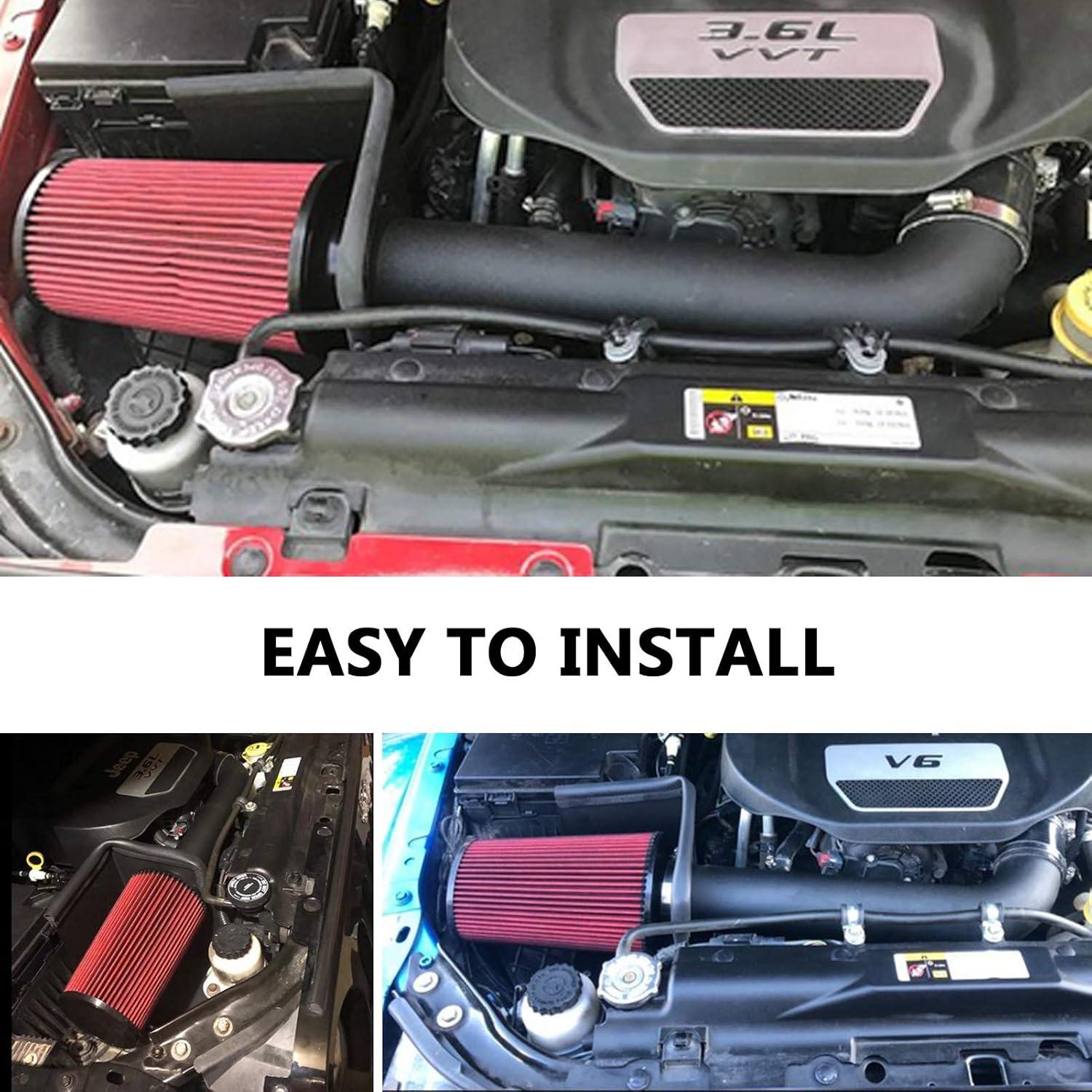 Kit de Tubería de Admisión de Aire Frío MOOSUN para Jeep Wrangler 3.6L V6 2012-2018