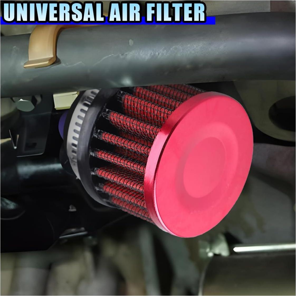 Filtro de Aire de Admisión DUSCOKE 25mm Universal Rojo