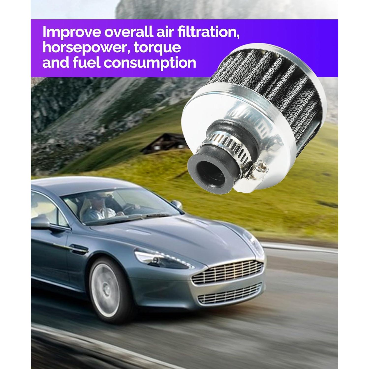 Filtro de Aire RACOONA Universal Plata 1.19 cm para Auto/Moto