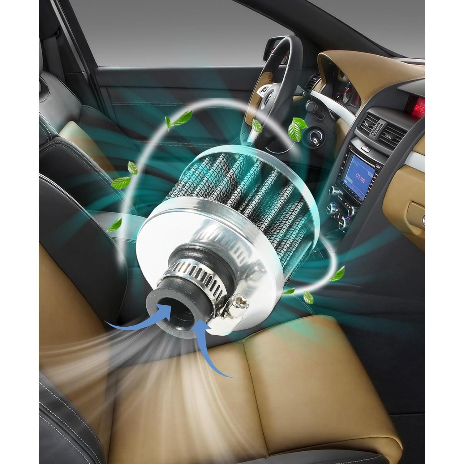 Filtro de Aire RACOONA Universal Plata 1.19 cm para Auto/Moto