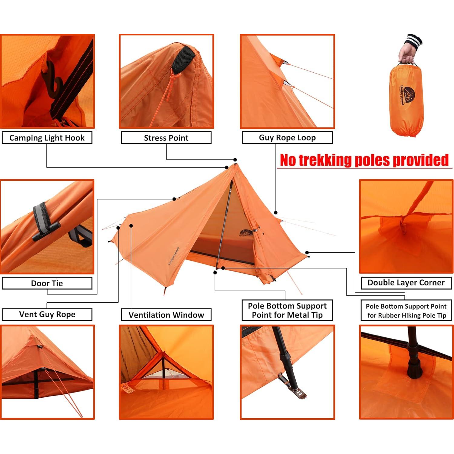 Tienda de Camping Ultraligera Underwood Aggregator 1 Persona